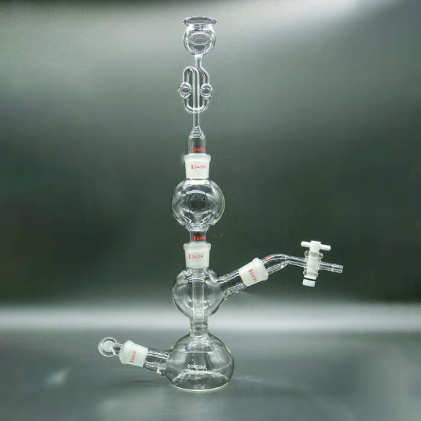 Аппарат для получения газа на 250 мл (аппарат Киппа на шлифах)